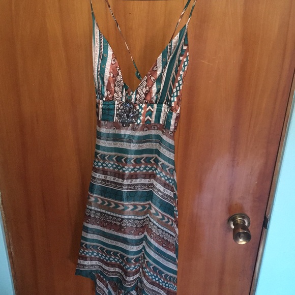 Gorgeous boho style silk dress - Picture 1 of 4